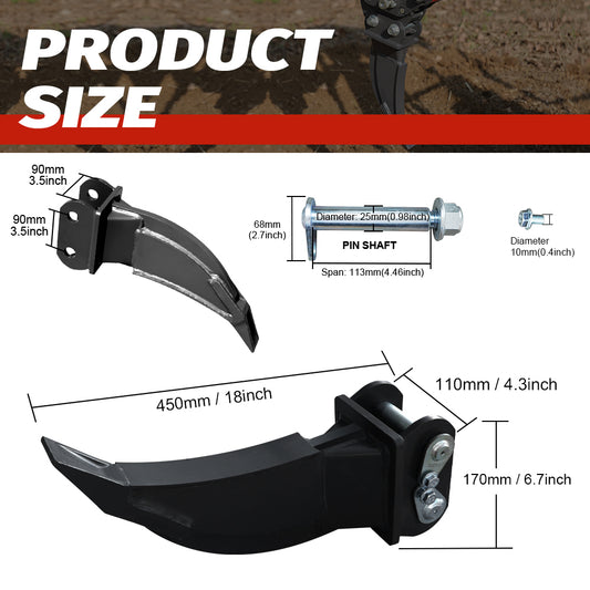 Ripper for 1-1.8 Ton Mini Excavators | HUAYEE HYE01-4