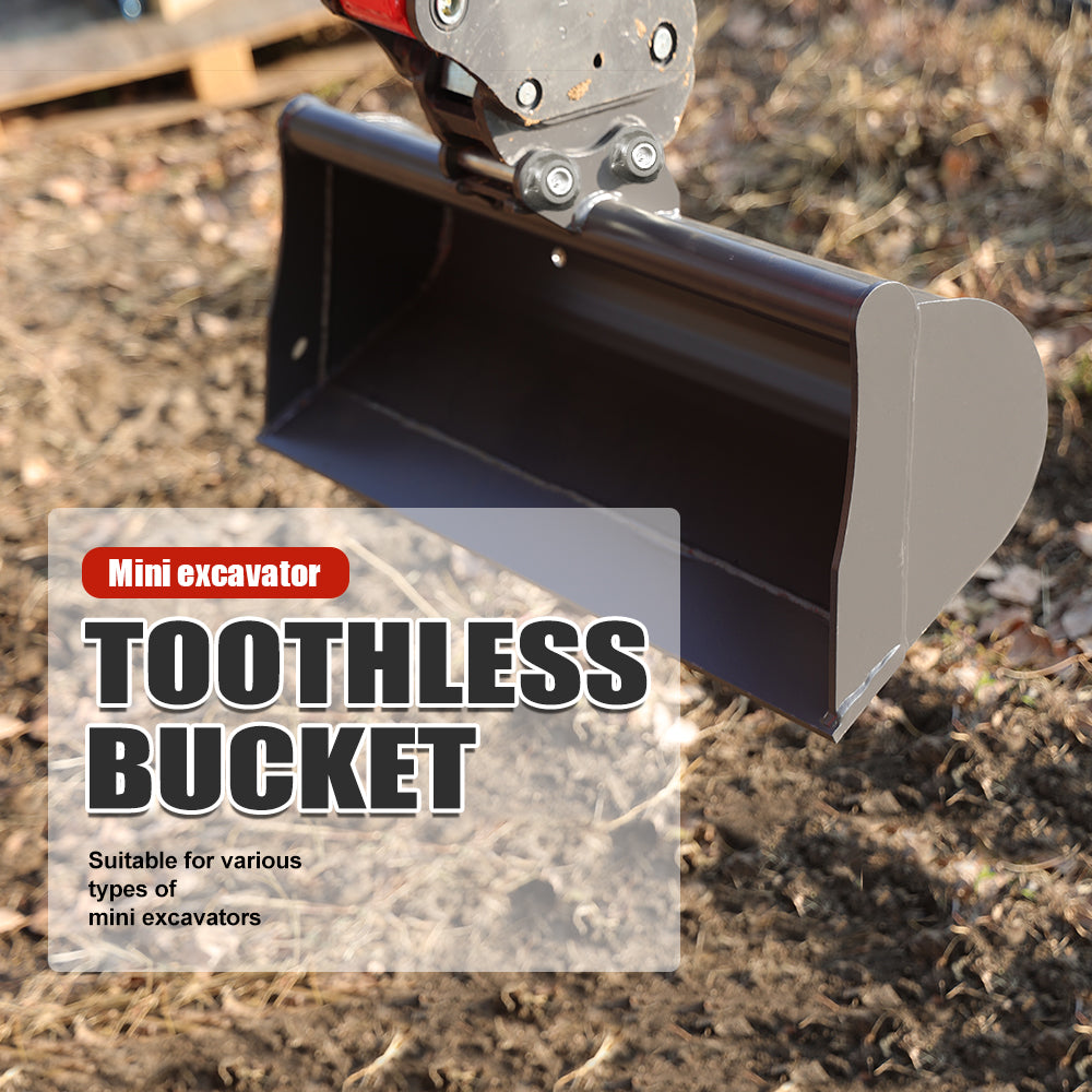 32-Inch Toothless Bucket for 2-Ton Mini Excavators | HUAYEE HYE05-2