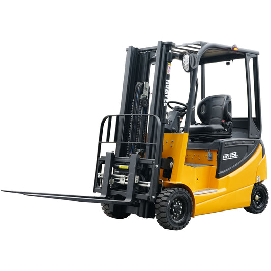 HUAYEE FHY15L 4-Wheel Electric Forklift | Lithium Battery | Max. Lifting Capacity: 2,645 lbs | Max. Lifting Height: 118 inches