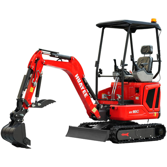 Mini Excavator with 14HP Kubota Engine & Hydraulic Thumb | HUAYEE HY16C