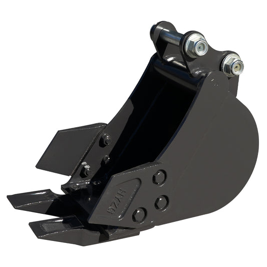 8" Toothed Bucket for 1-1.8 Ton Mini Excavators | HUAYEE HYE01-1