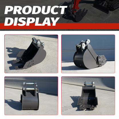 8" Toothed Bucket for 1-1.8 Ton Mini Excavators | HUAYEE HYE01-1