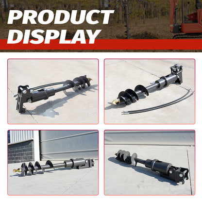 32x8" Auger Attachment for 1-1.8 Ton Mini Excavators | HUAYEE HYE02
