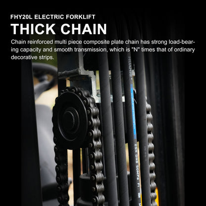 HUAYEE FHY20L Electric Forklift | Lithium Battery | Max. Lifting Capacity: 3,968 lbs | Max. Lifting Height: 118 inches