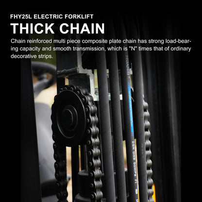 HUAYEE FHY25L Electric Forklift | Lithium Battery | Max. Lifting Capacity: 5,511 lbs | Max. Lifting Height: 118 inches