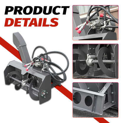 Dedicated Snow Blower Attachment for Mini Skid Steer Loaders — A Snow Removal Solution for Roads and Homes