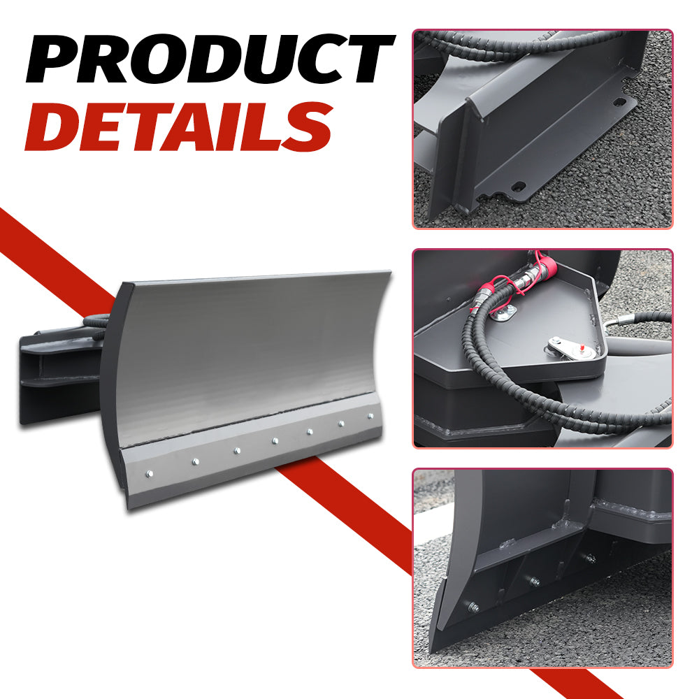 Dozer Blade Attachment for Mini Skid Steer Loaders - Straight Push Blade for Grading, Leveling & Backfilling