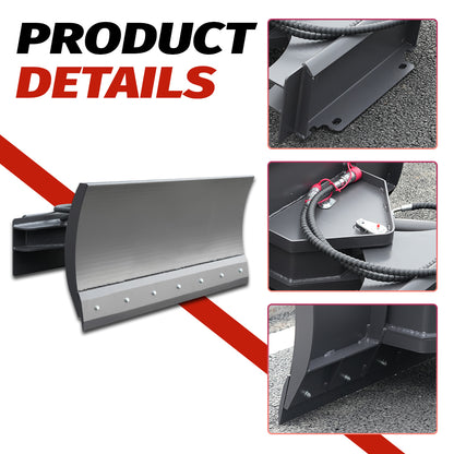 Dozer Blade Attachment for Mini Skid Steer Loaders - Straight Push Blade for Grading, Leveling & Backfilling