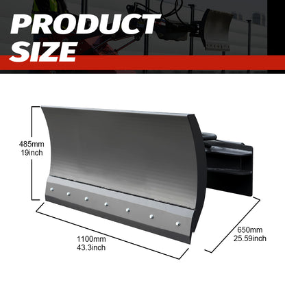 Dozer Blade Attachment for Mini Skid Steer Loaders - Straight Push Blade for Grading, Leveling & Backfilling