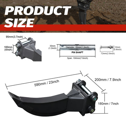 Ripper for 2 Ton Mini Excavators | HUAYEE HYE05-4