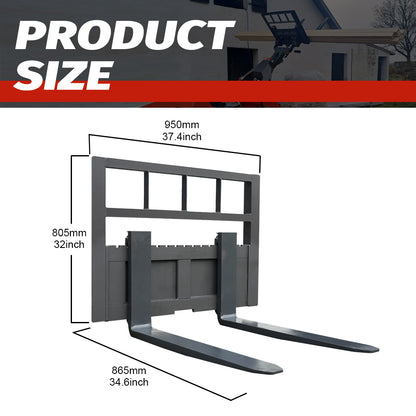 Pallet Forks Attachment for Mini Skid Steer Loaders - Heavy-Duty Forklift Tines