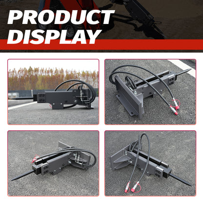 Hydraulic Breaker Attachment for Mini Skid Steer Loaders - Heavy-Duty Demolition Hammer for Concrete, Rock & Asphalt