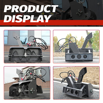 Dedicated Snow Blower Attachment for Mini Skid Steer Loaders — A Snow Removal Solution for Roads and Homes