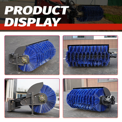 Snow Blower Attachment for Mini Skid Steers - Hydraulic Snow Thrower for Parking Lots & Driveways