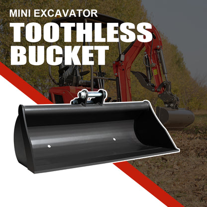 32" Toothless Bucket for 1-1.8 Ton Mini Excavators | HUAYEE HYE01-2