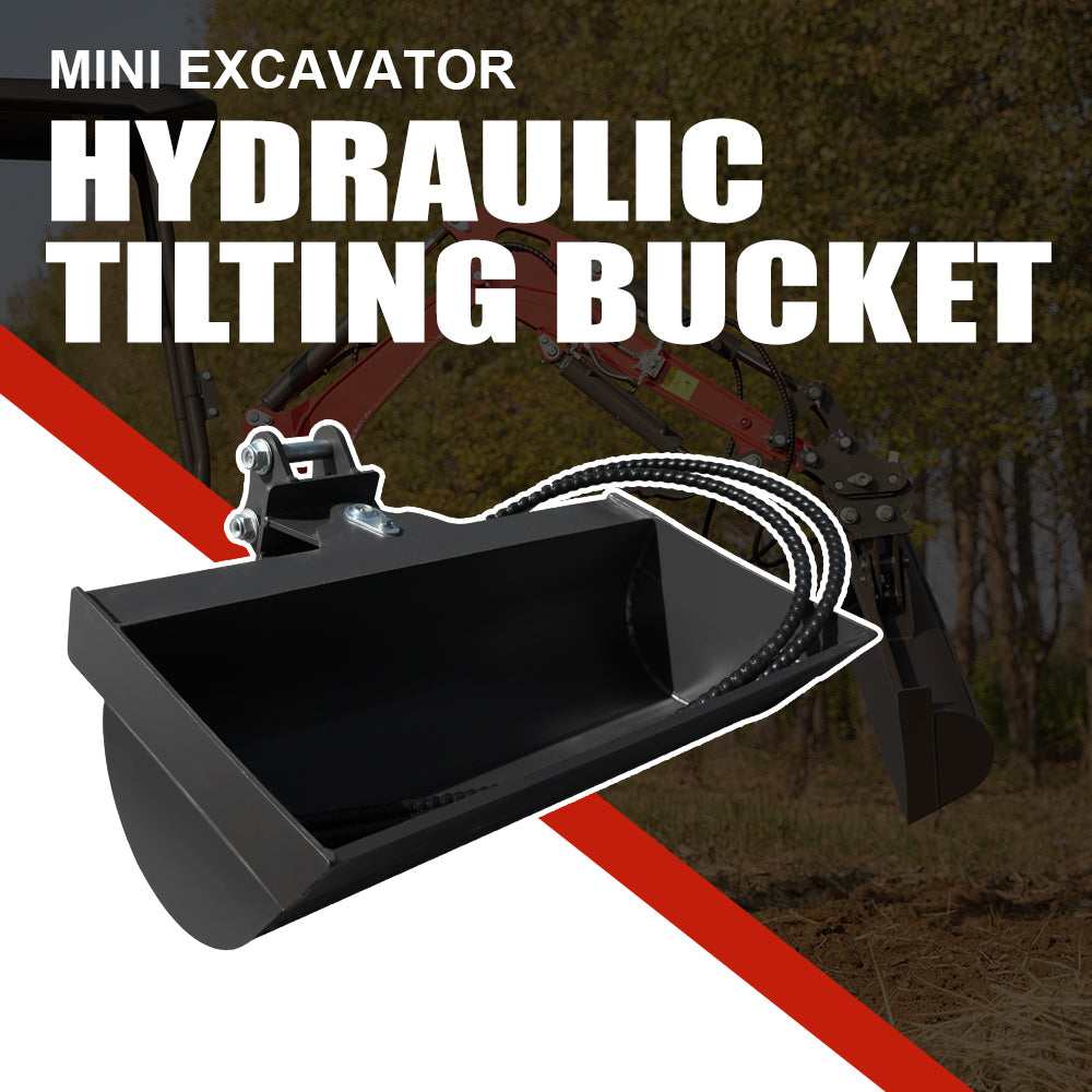 800mm 32" Tilt Bucket for 1-1.8 Ton Mini Excavators | HUAYEE HYE04