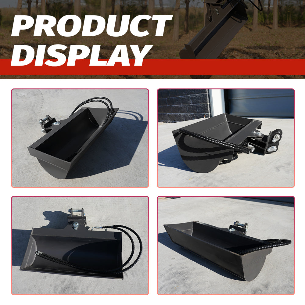 800mm 32" Tilt Bucket for 1-1.8 Ton Mini Excavators | HUAYEE HYE04