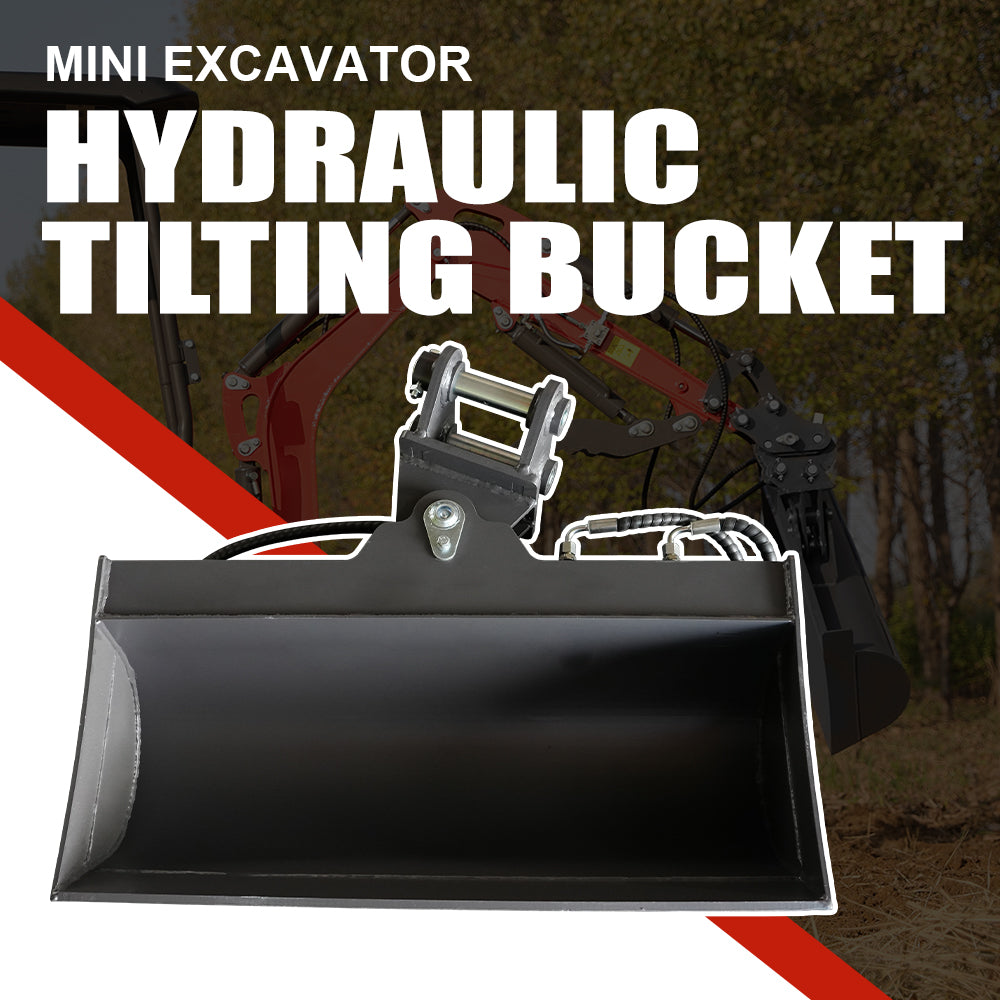 800mm 32" Tilt Bucket for 2 Ton Mini Excavators | HUAYEE HYE08