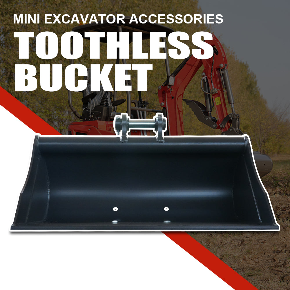 32-Inch Toothless Bucket for 2-Ton Mini Excavators | HUAYEE HYE05-2