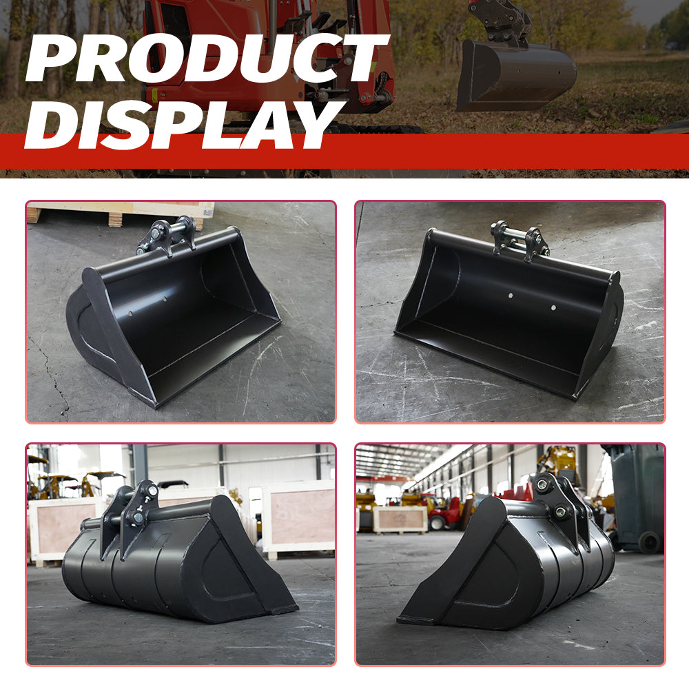 32-Inch Toothless Bucket for 2-Ton Mini Excavators | HUAYEE HYE05-2