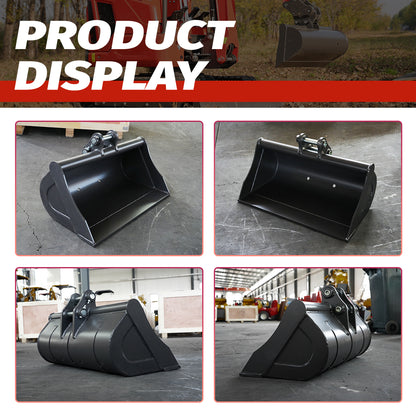 32-Inch Toothless Bucket for 2-Ton Mini Excavators | HUAYEE HYE05-2