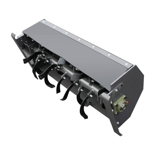 Tiller Attachment for Mini Skid Steers - Heavy-Duty Soil Cultivator for Landscaping