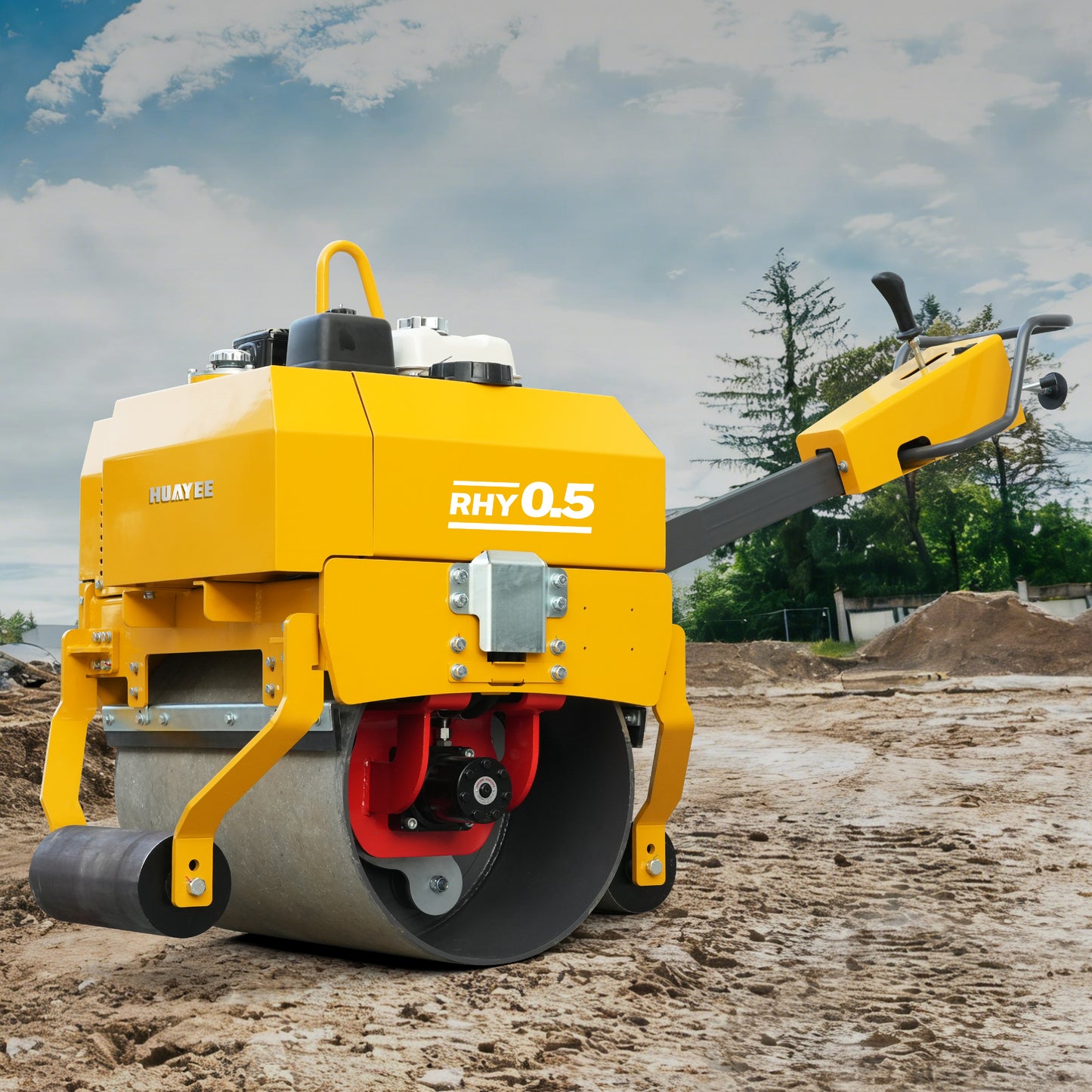 HUAYEE RHY0.5 Tandem Vibratory Road Roller - 0.5 Ton Medium-Sized Road Compaction Machine