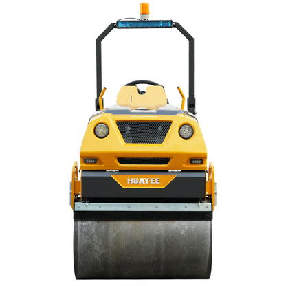 HUAYEE RHY1.5 Tandem Vibratory Road Roller - 1.5 Ton Ultra-Heavy Professional Road Compactor