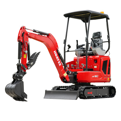 Mini Excavator with 14HP Kubota Engine & Hydraulic Thumb | HUAYEE HY16C