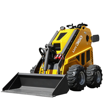 HUAYEE LHY360 Mini Skid Steer Loader - 13.5HP Briggs & Stratton Engine, 200kg Rated Load