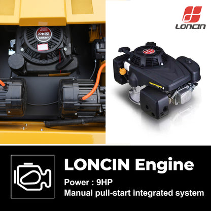 MHY55 Compact Remote Control Tracked Lawn Mower - 9HP LONCIN Gas Engine, 550mm Mowing Width