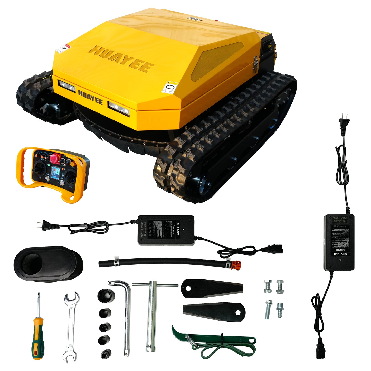 MHY90 Heavy-Duty Remote Control Tracked Slope Mower - 22HP, 900mm Cutting Width | HUAYEE