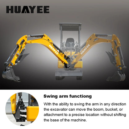 HUAYEE SHY20 Mini Excavator - 1.68 Ton Compact Excavator with Kubota D902 Engine, 16 HP