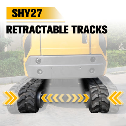 HUAYEE SHY27 Mini Excavator - 2.7 Ton Compact Excavator with Kubota D1105 Engine, 21 HP