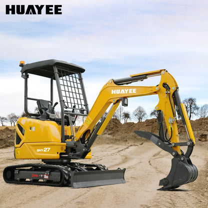 HUAYEE SHY27 Mini Excavator - 2.7 Ton Compact Excavator with Kubota D1105 Engine, 21 HP