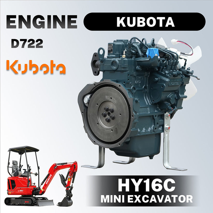HUAYEE HY16C Mini Excavator | 14HP Kubota Engine, Hydraulic Thumb ...