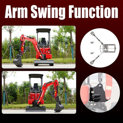 Mini Excavator with 14HP Kubota Engine & Hydraulic Thumb | HUAYEE HY16C