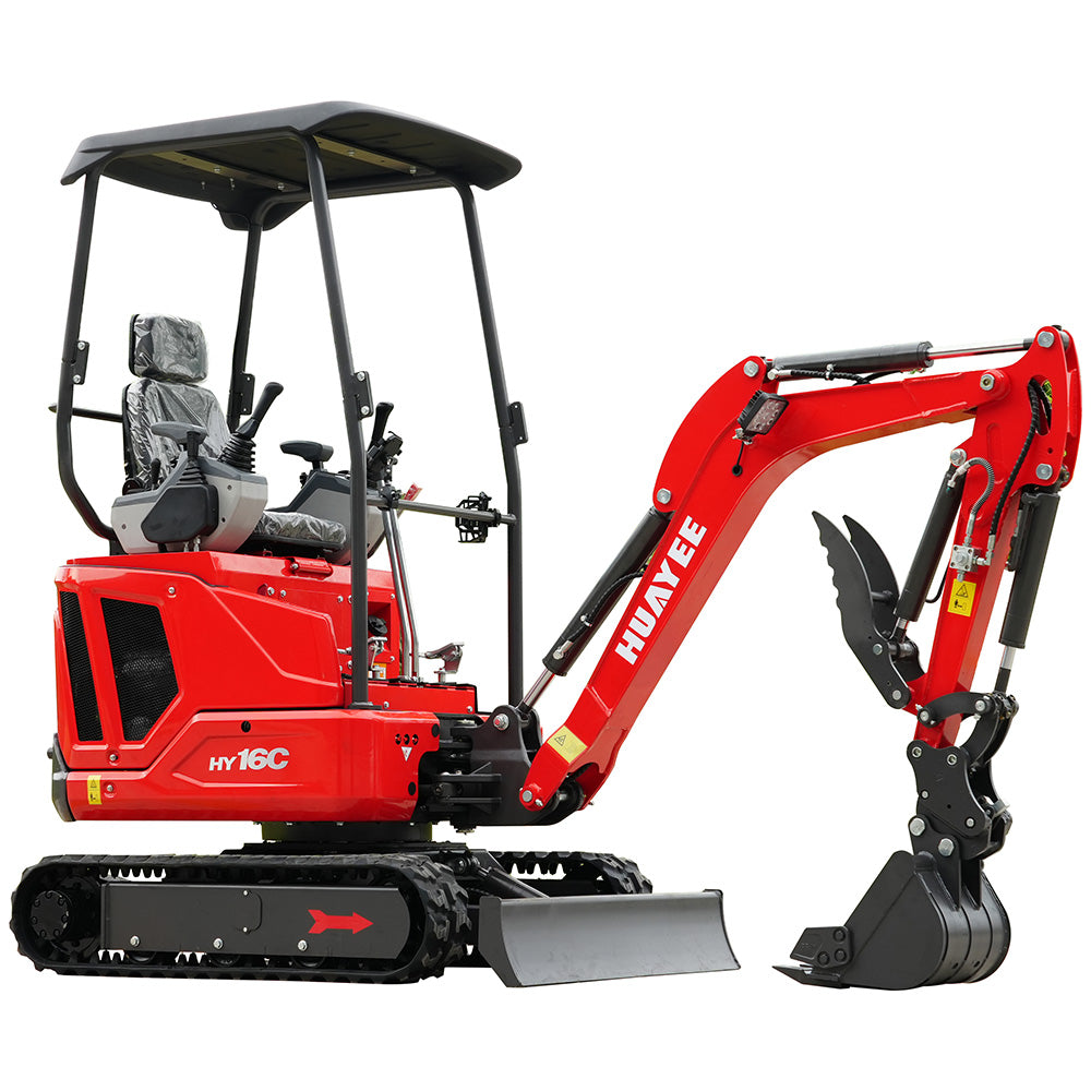 Mini Excavator with 14HP Kubota Engine & Hydraulic Thumb | HUAYEE HY16C