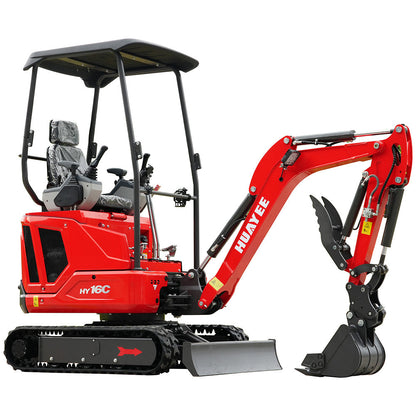 Mini Excavator with 14HP Kubota Engine & Hydraulic Thumb | HUAYEE HY16C