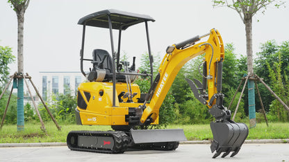 HUAYEE SHY15 | Mini Excavator - 1.5 Ton Compact Excavator with Kubota D722 Engine, 14 HP